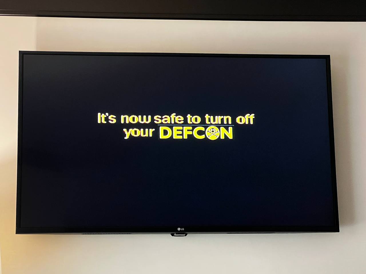 It is now safe to turn off your def con