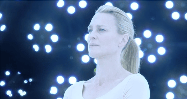 Robin Wright in a 3D image sampling rig